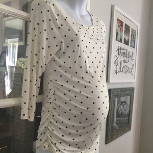 Pink blush tunic 3/4 sleeve top with key hole back